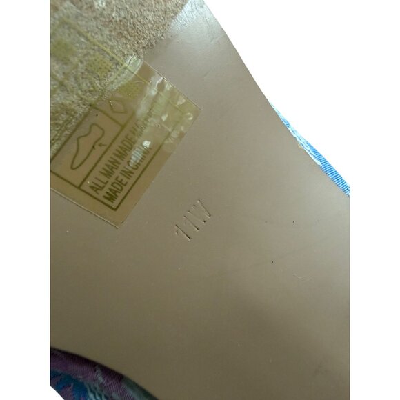 ASHLEY STEWART Rose Print Platform Slingback Heels Size 11W - Picture 9 of 12